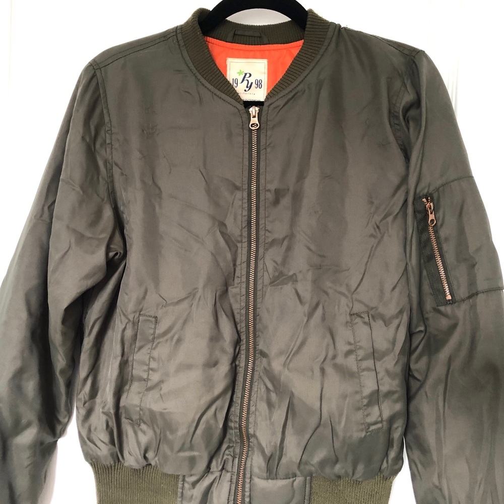 Green bomber jacket